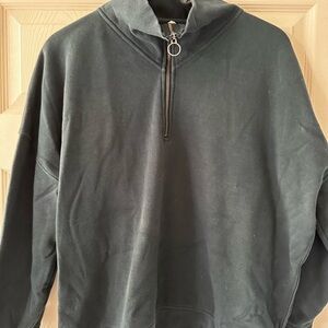 Athleta 1/4 zip dark blue /green size Xl